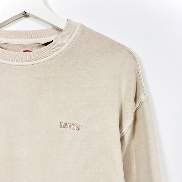 Levi’s Cream Garment Dyed Crewneck Sweatshirt - Picture 4 of 4